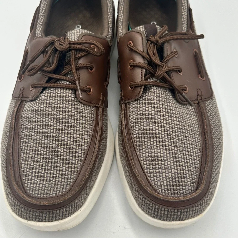 Orthocomfoot Boat Shoes Mens EU 48 US 13.5 Brown Orthopedic Loafers Casual Walk